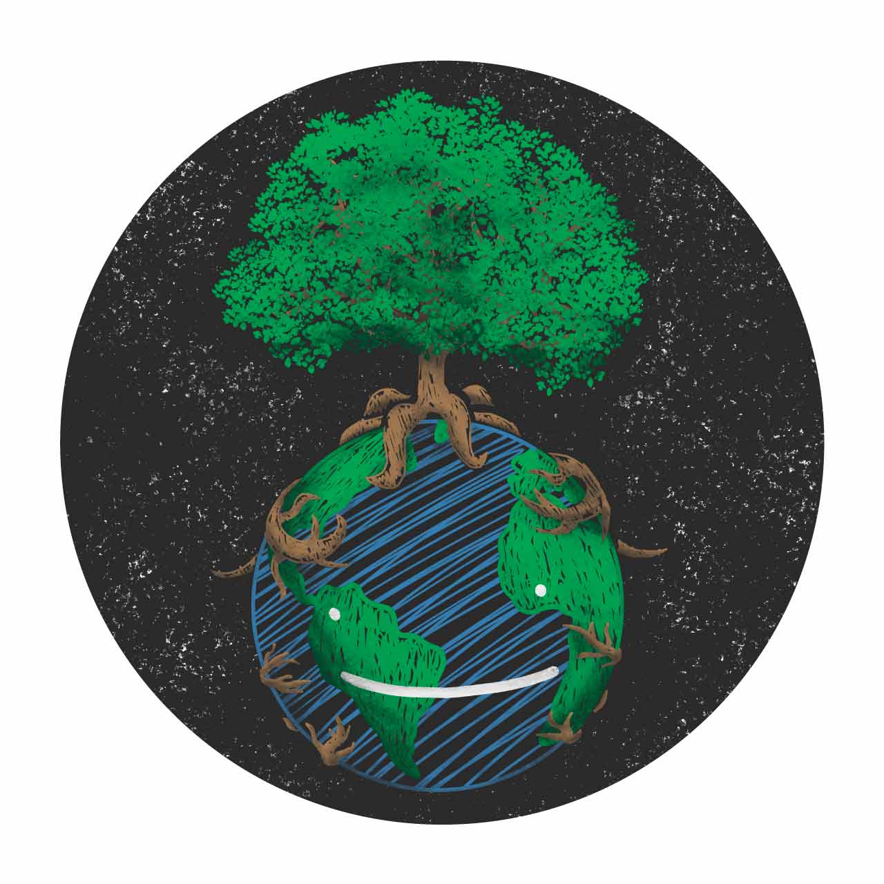 Dream Earth Day World Tree Sticker - Image 2