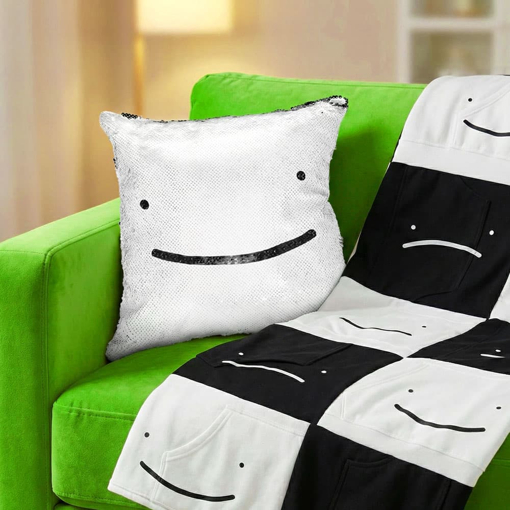 Dream Sequin Smile Pillow - Image 2