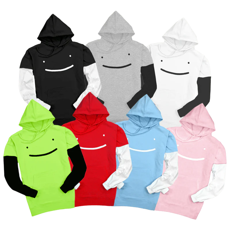 Dream Smile Layered Sleeve Pullover Hoodie