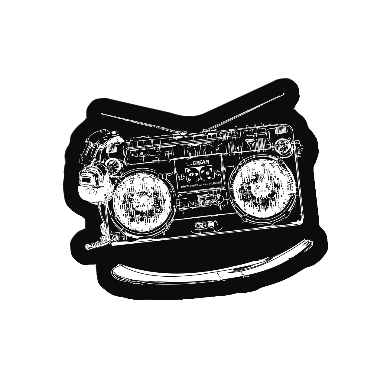 Boombox Smile Sticker - Image 2