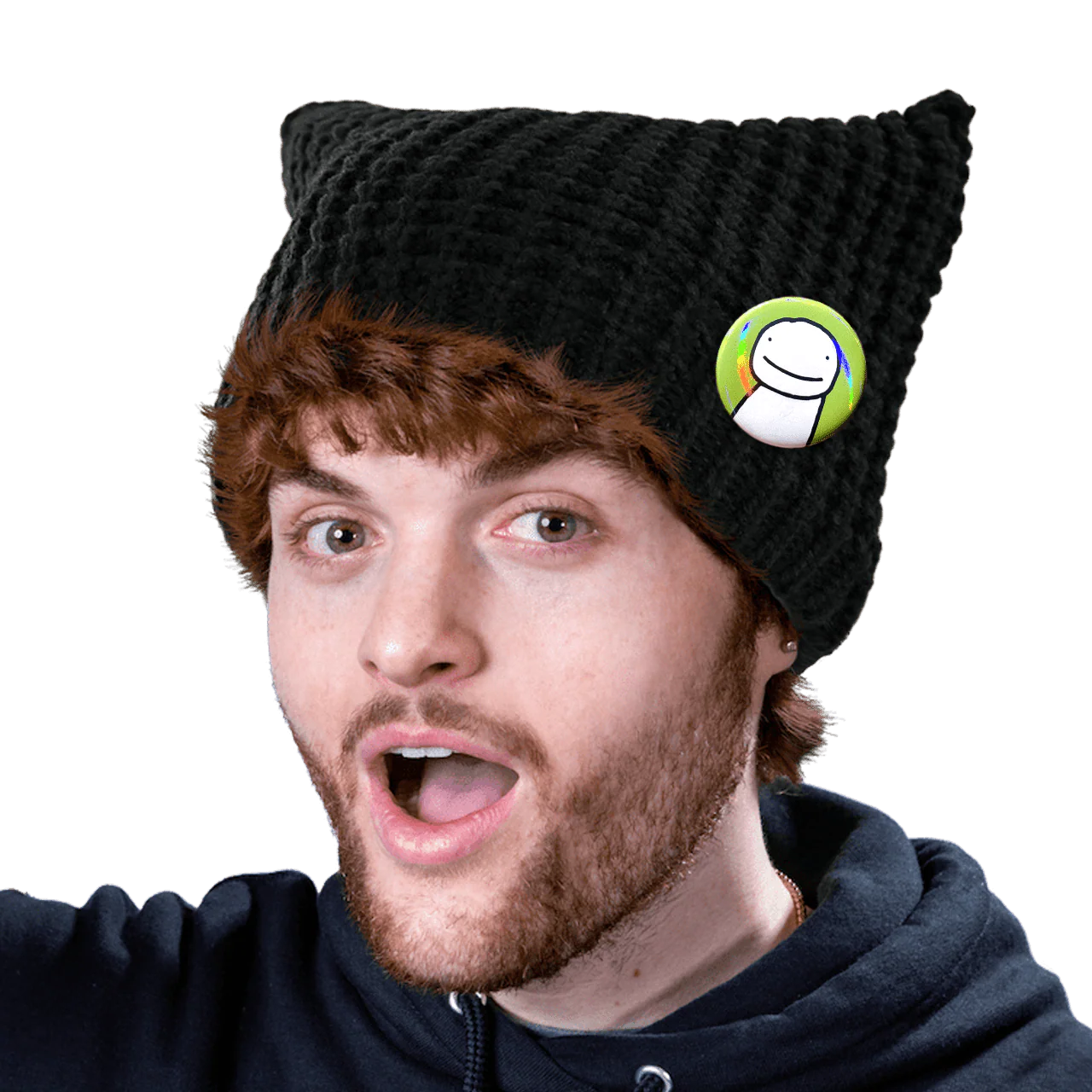 VidCon 2025 Dream Black Cat Beanie with Blob Button