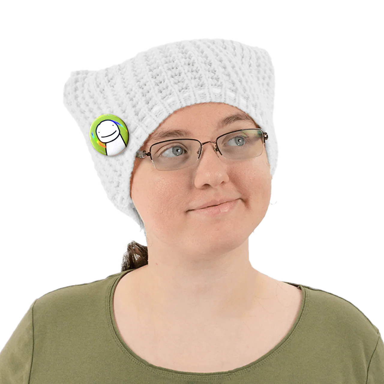 VidCon 2025 Dream White Cat Beanie with Blob Button
